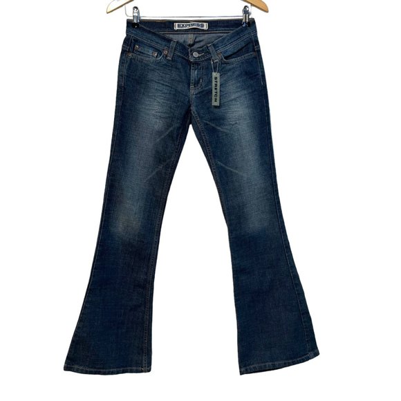 Express Denim - VINTAGE NWT EXPRESS Cetine Low Rise Flare Leg Jeans Medium Wash Size 2 Reg Y2K
